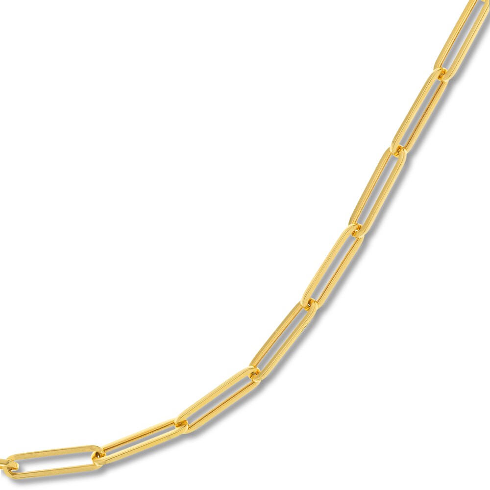 Paperclip Y Necklace 14K Yellow Gold 24\" k4tJEjMp