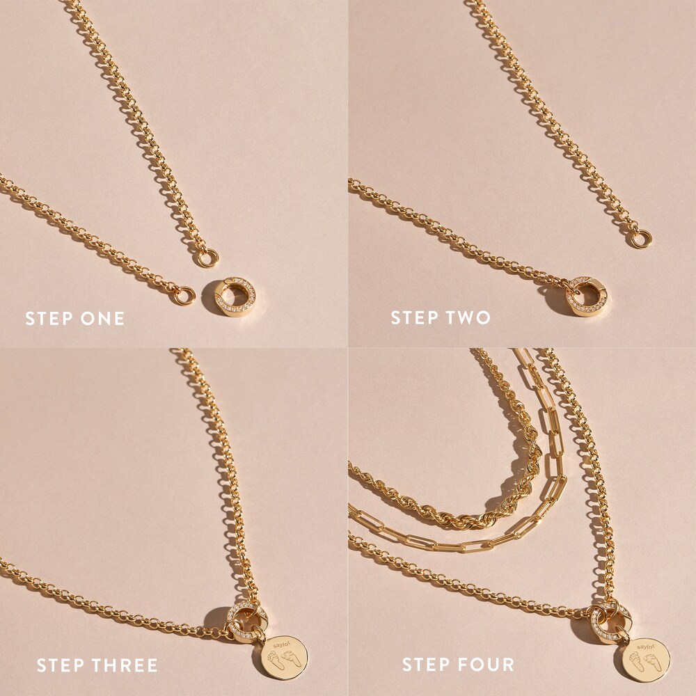 Paperclip Y Necklace 14K Yellow Gold 24\" k4tJEjMp