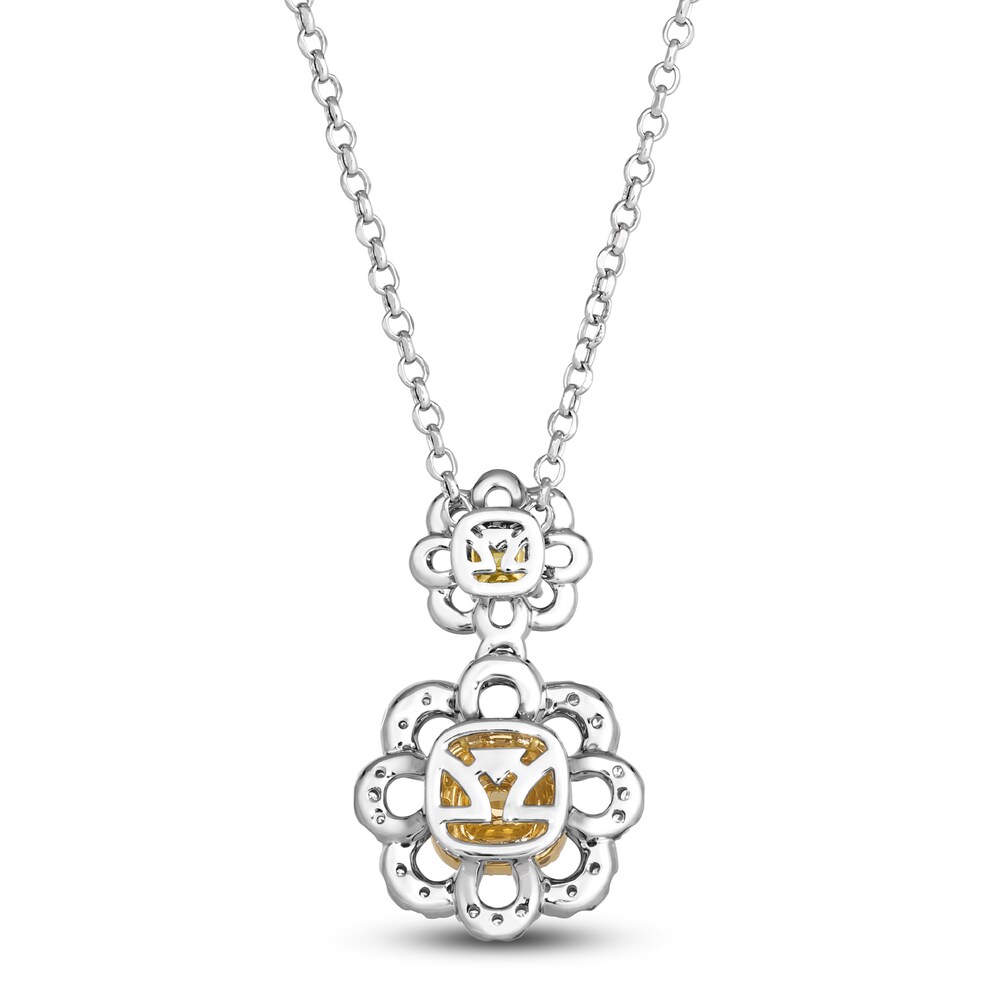 Le Vian Sunny Yellow Diamond Pendant Necklace 5/8 ct tw Round 14K Two-Tone Gold 19\" kCYplZbe