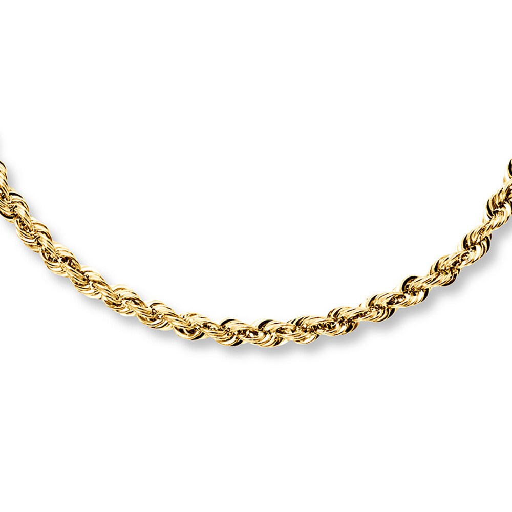 Rope Necklace 10K Yellow Gold 24 Length kIeJpTjU