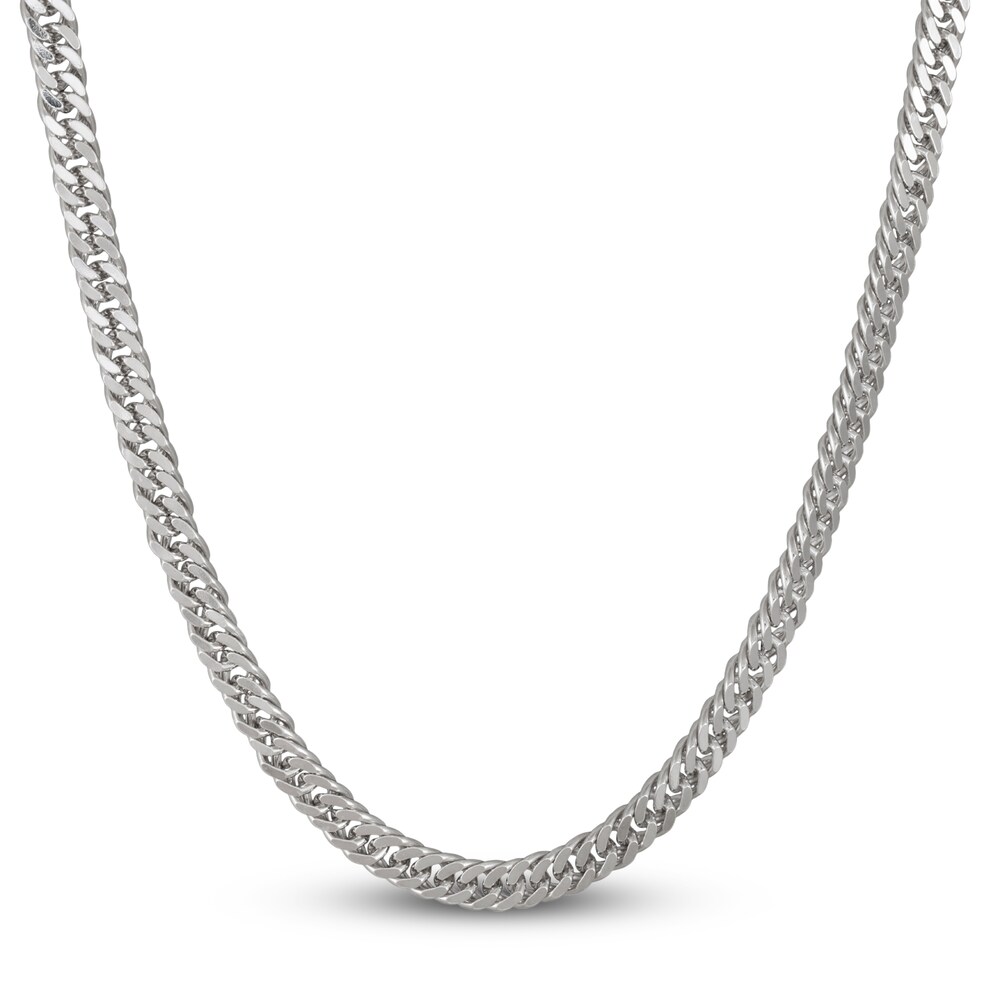 Men's Curb Link Necklace Sterling Silver 6.9mm 22" kQNjBXyY