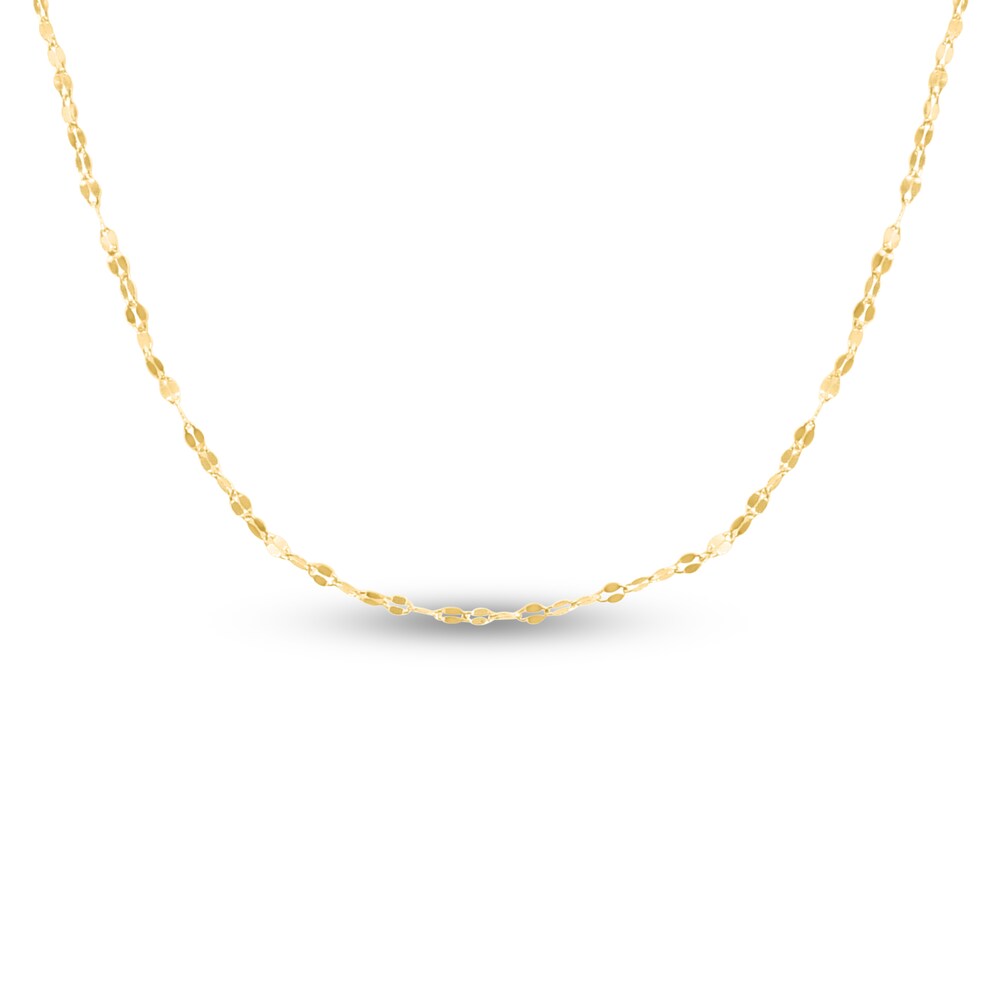 Fancy Mariner Chain Necklace 14K Yellow Gold 18\" khodpWxa