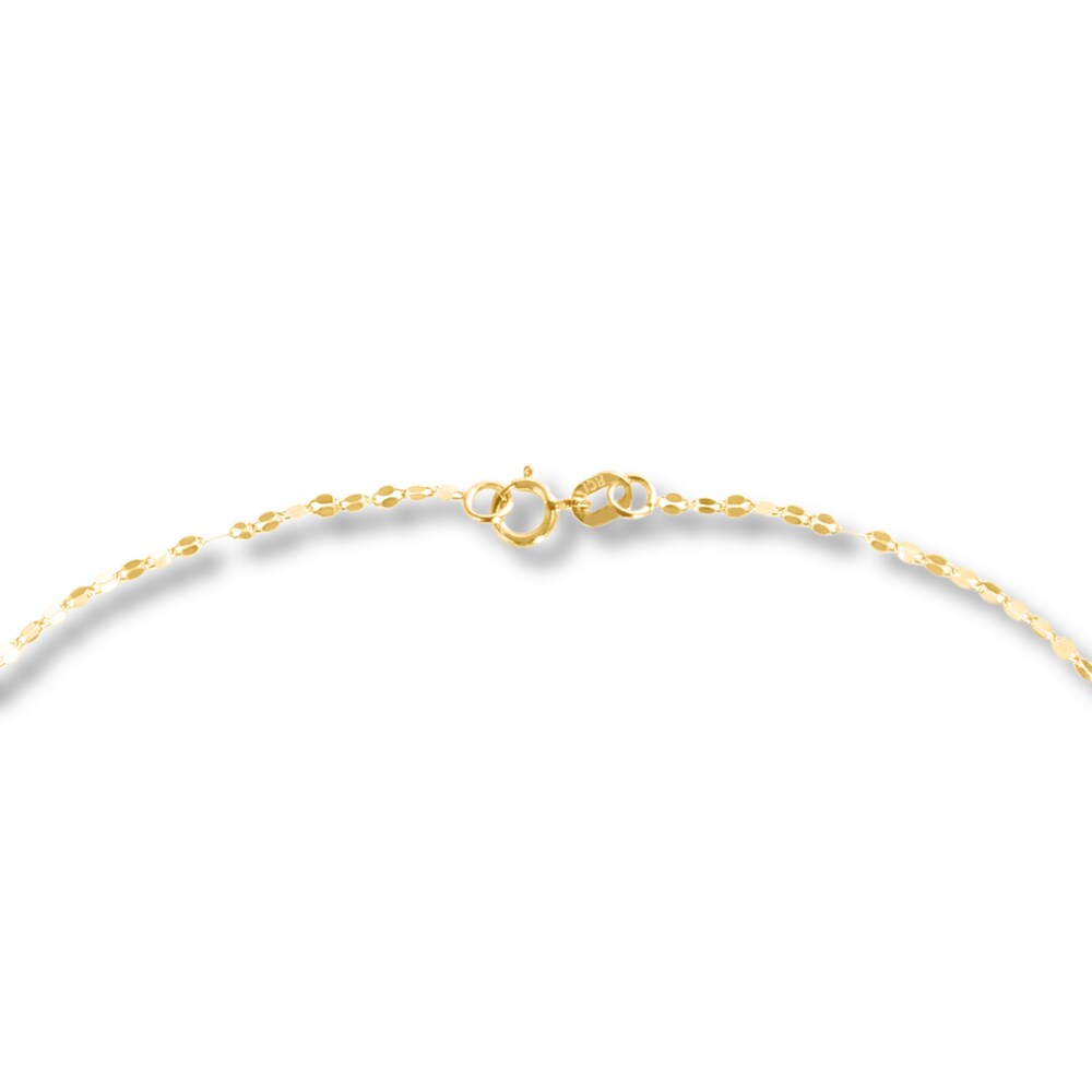 Fancy Mariner Chain Necklace 14K Yellow Gold 18\" khodpWxa