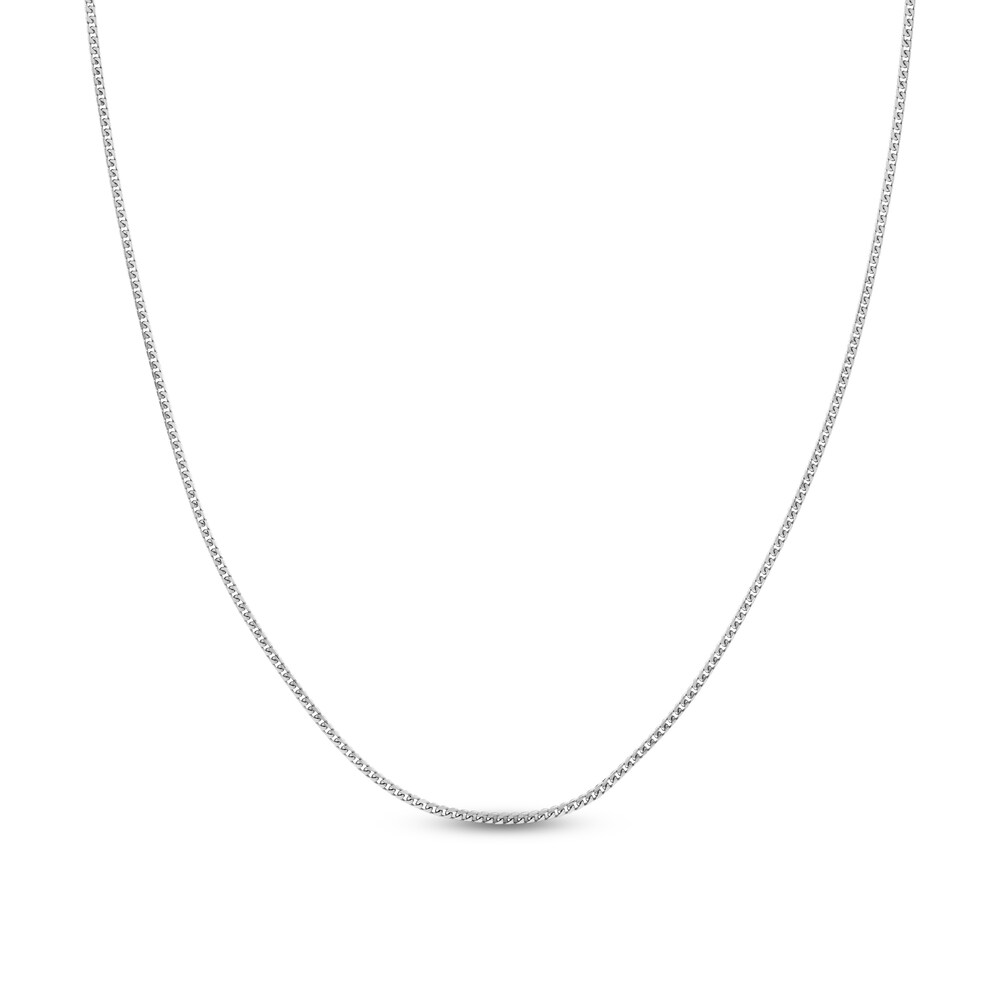 Figaro Chain Necklace 14K White Gold 20" lOxacK4A