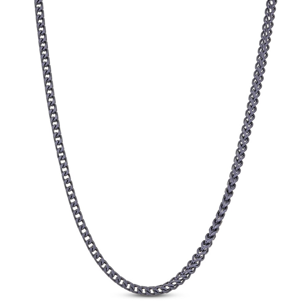 Foxtail Chain Necklace Gray Stainless Steel 24\" Appr. 3mm lTAcalNb