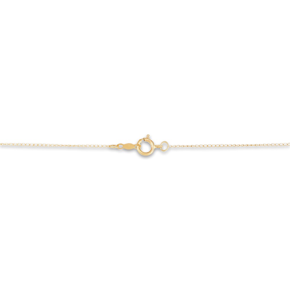 Children\'s Diamond Solitaire Necklace 14K Yellow Gold 13\" (I/I3) lf3FTK67