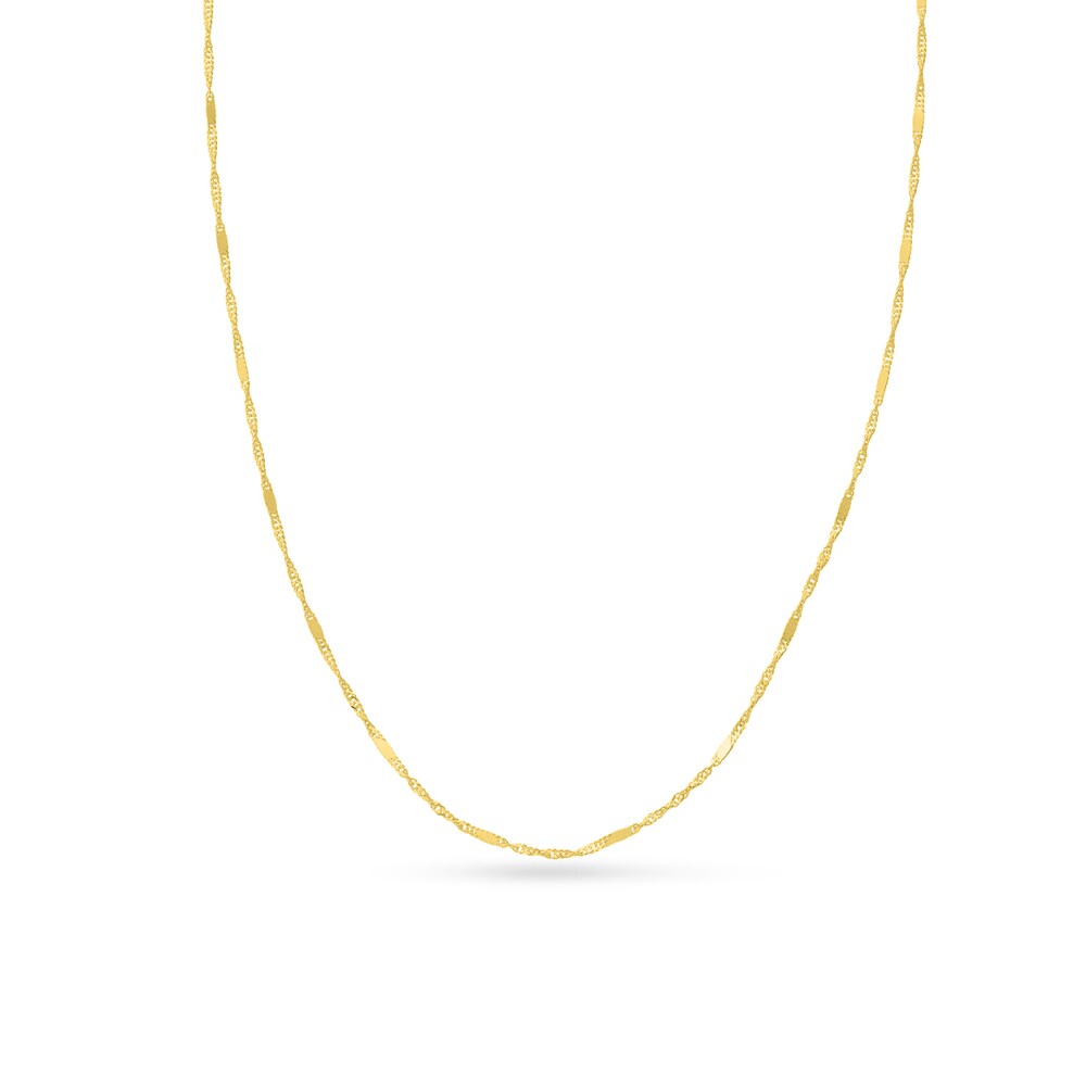 Singapore Chain Necklace 14K Yellow Gold 16" lphDj2oQ