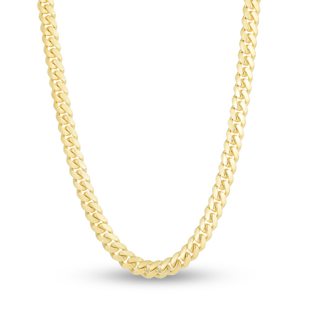 Miami Cuban Link Necklace 14K Yellow Gold 26\" m9qZZUBT