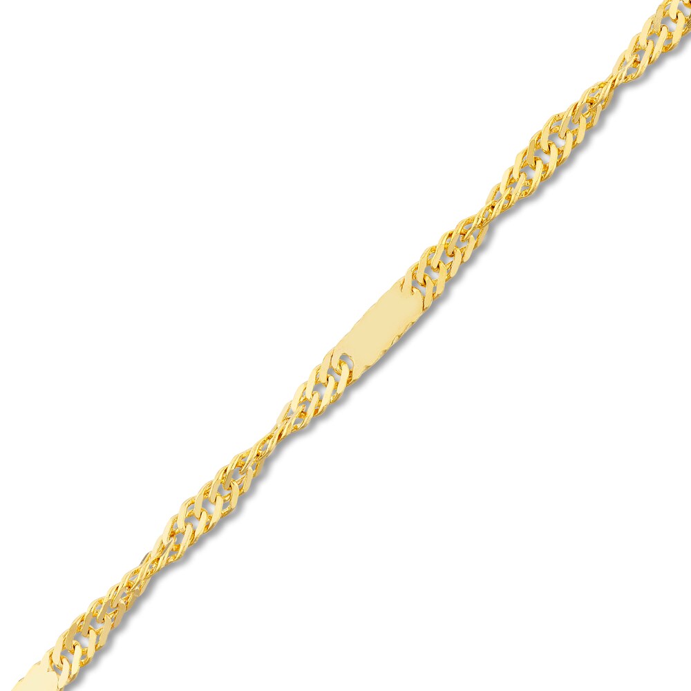 Singapore Chain Necklace 14K Yellow Gold 18\" m9sVdo2l