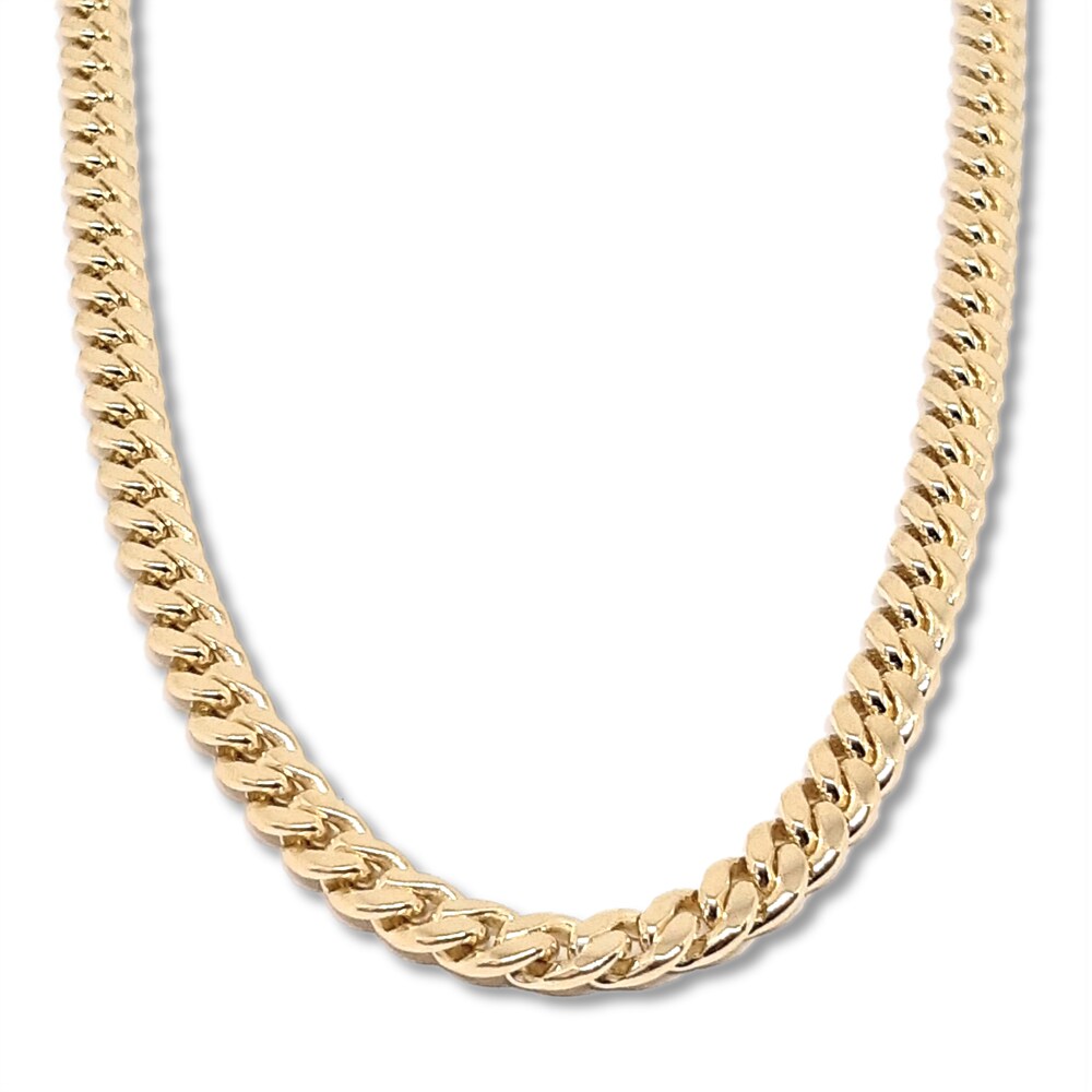 Cuban Link Necklace 14K Yellow Gold 24" mLzYZQ8w