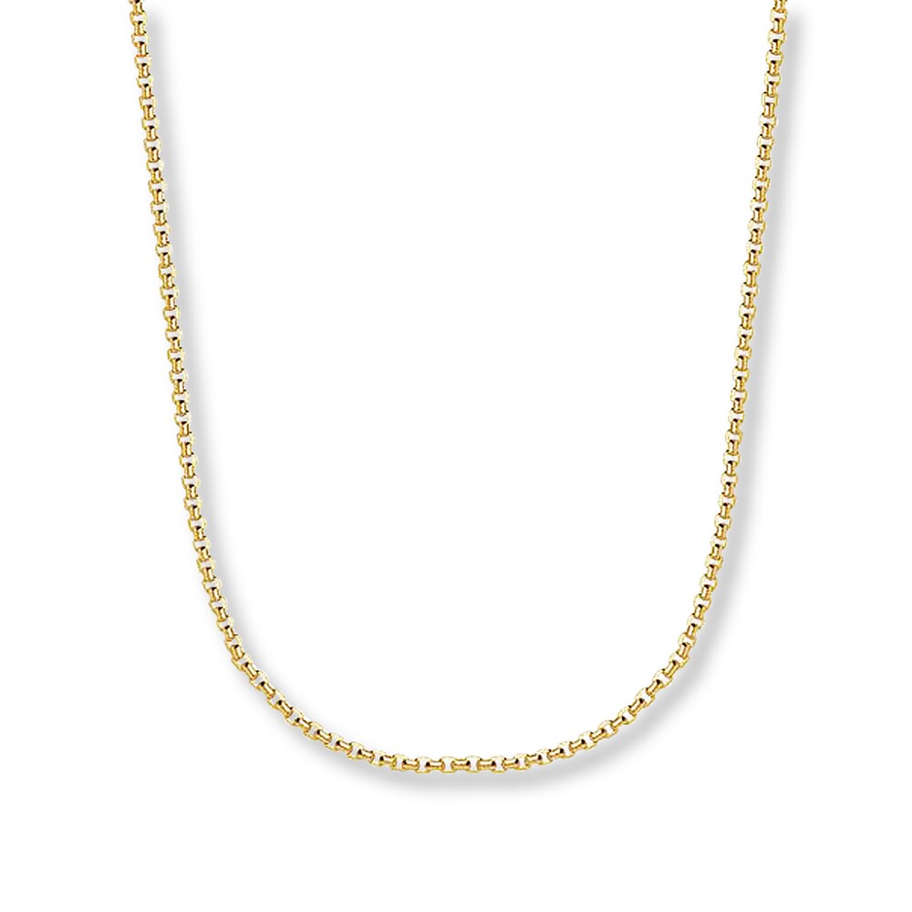 Box Chain 14K Yellow Gold 24" Length mRqpPqym