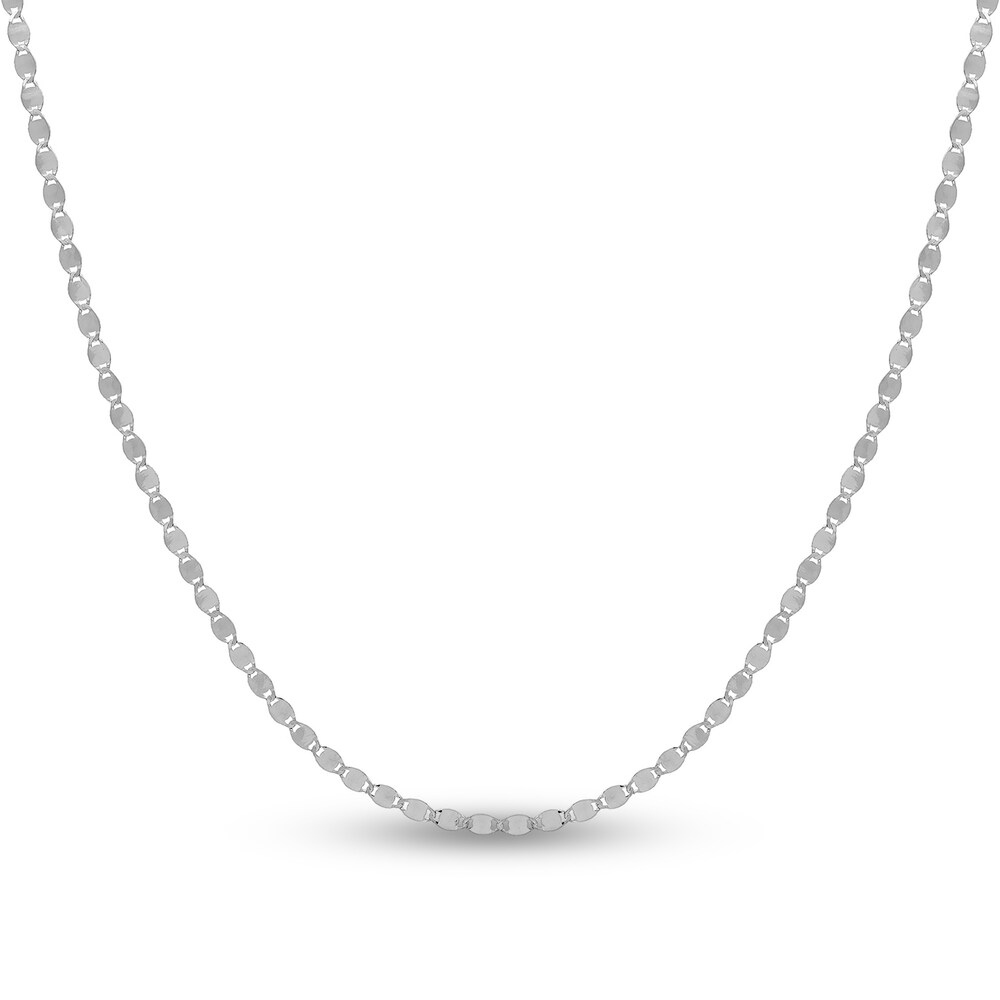 Valentino Chain Necklace 14K White Gold 24" mWiORIVO