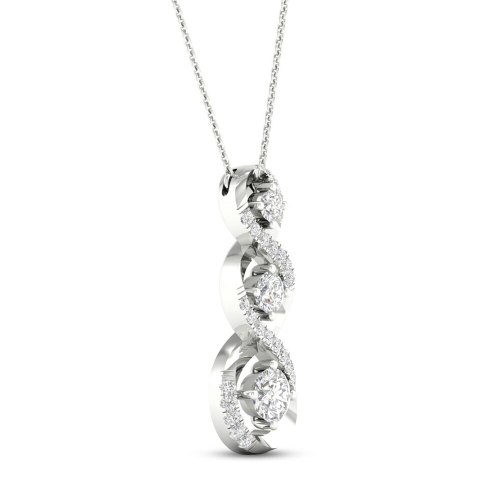 Diamond Necklace 1/3 ct tw Round 10K White Gold mbATNr22