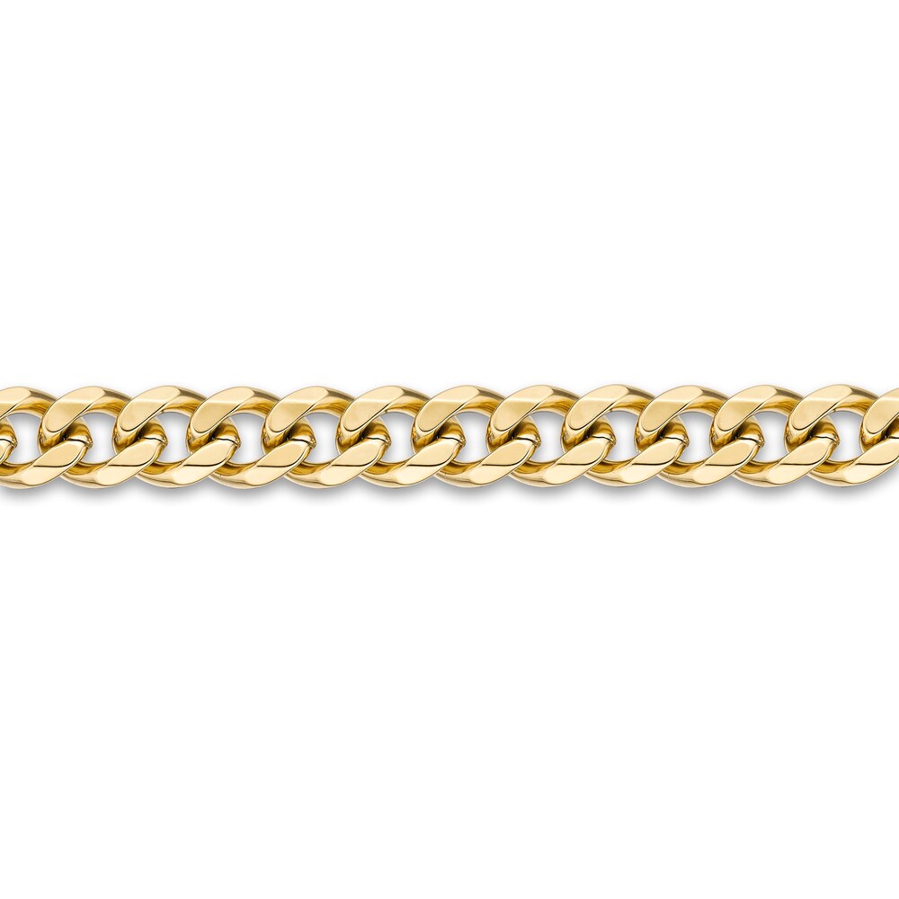 Men\'s Curb Necklace & Bracelet Set Gold-Plated Stainless Steel n0CsTrrq