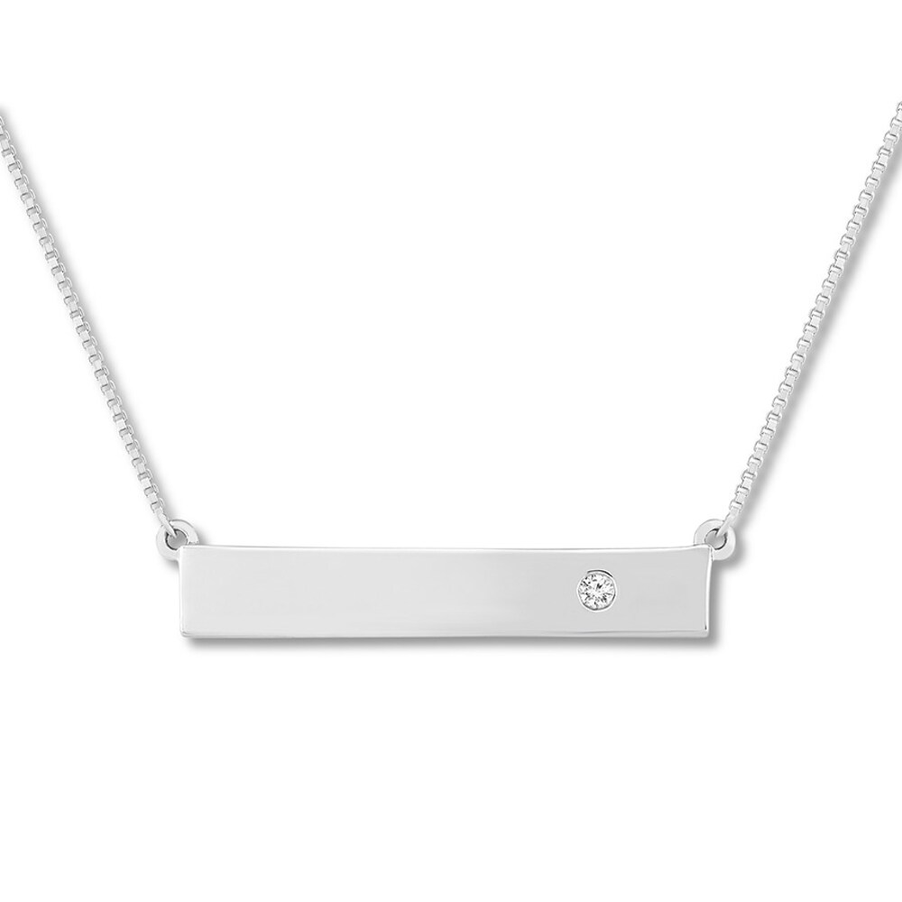 Diamond Bar Wanderlust Necklace Sterling Silver n2hIt1rw