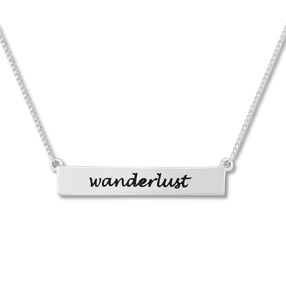 Diamond Bar Wanderlust Necklace Sterling Silver n2hIt1rw