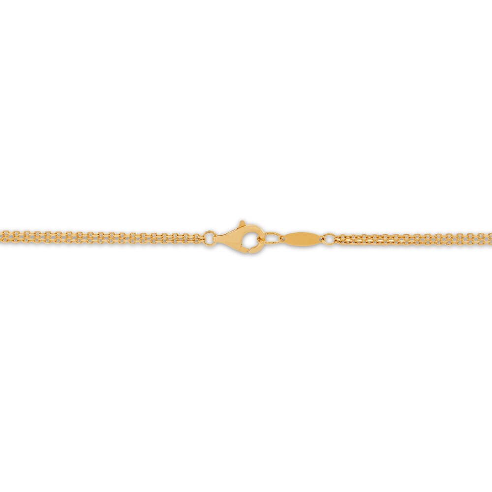 Italia D\'Oro Bar Chain Necklace 14K Yellow Gold nIjyJJ2S