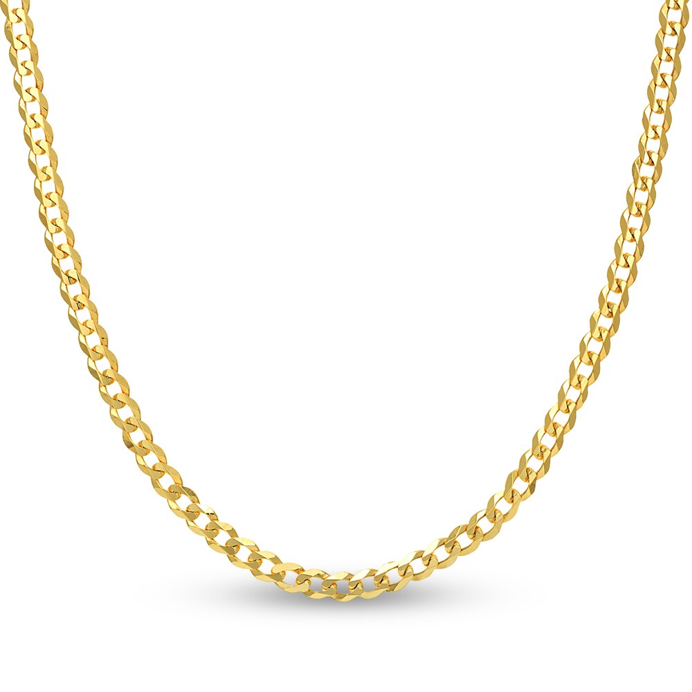 Light Cuban Link Necklace 14K Yellow Gold 20" nQ7rpjy9