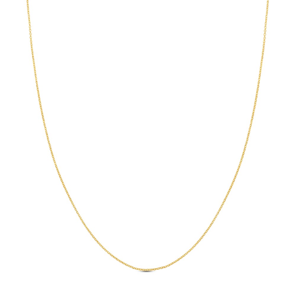 Diamond-Cut Cable Chain Necklace 14K Yellow Gold 24\" nZUSeBro