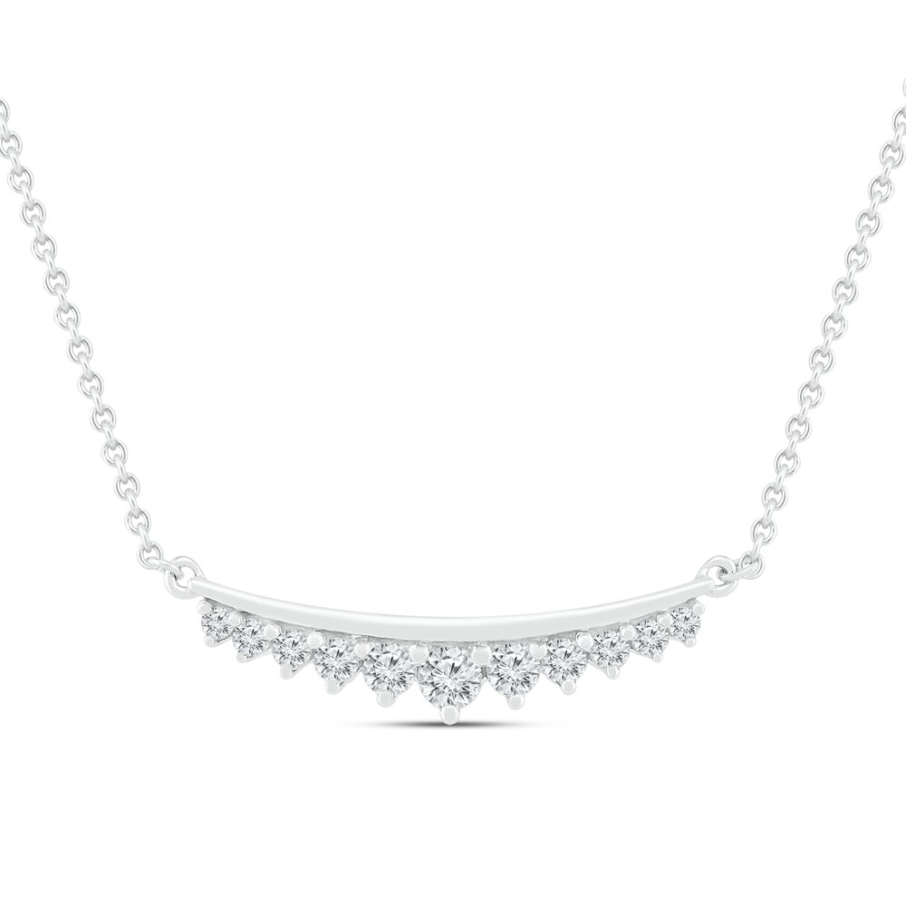 Diamond Necklace 1/3 ct tw Round 10K White Gold nnQq8yit