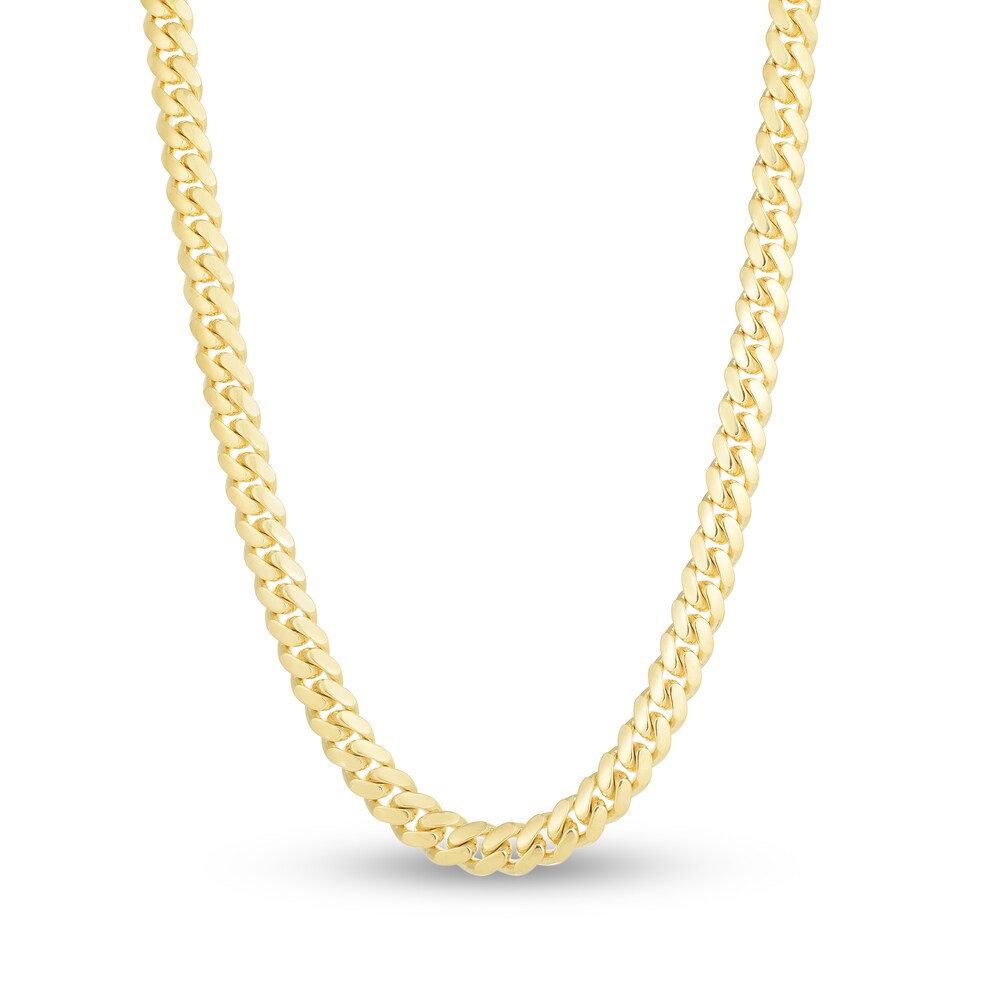 Miami Cuban Link Necklace 14K Yellow Gold 24\" o7hSvomC