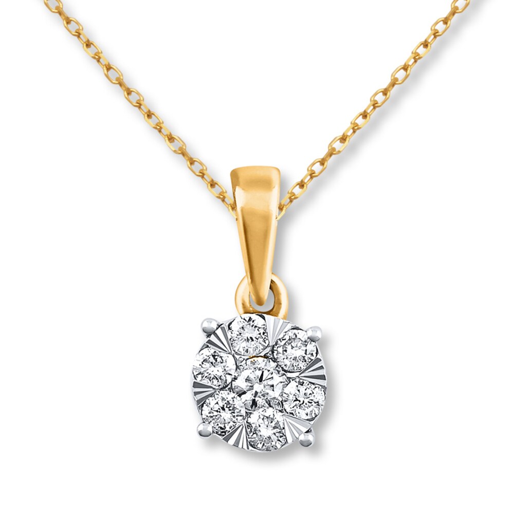 Diamond Editions Necklace 1/2 ct tw 10K Two-Tone Gold oDKVLaeE