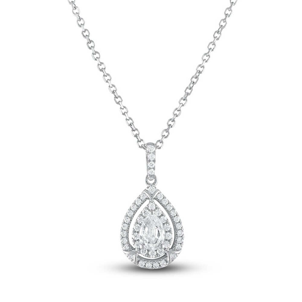Vera Wang WISH Diamond Necklace 3/8 ct tw Round 10K White Gold oF2aIiAK