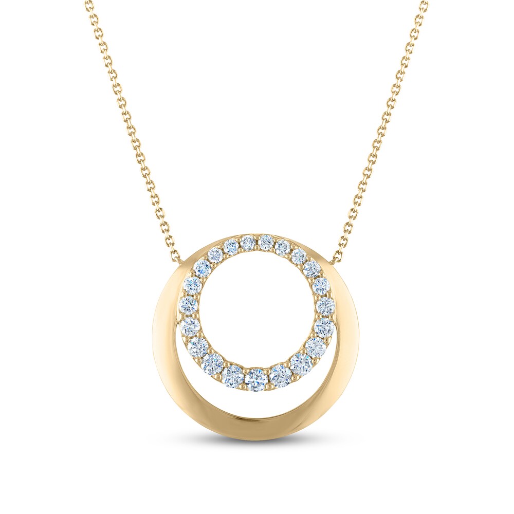 Diamond Necklace 3/4 ct tw Round 10K Yellow Gold oGNrqCtd