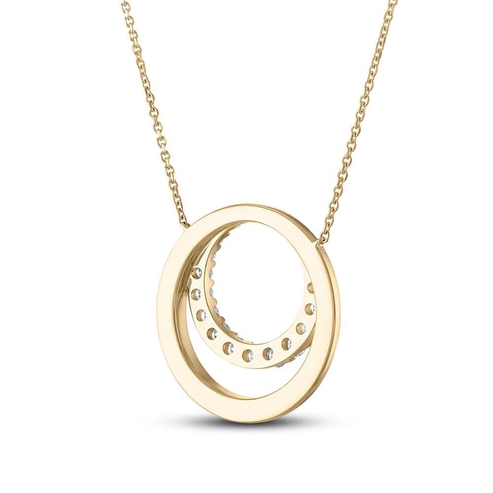 Diamond Necklace 3/4 ct tw Round 10K Yellow Gold oGNrqCtd