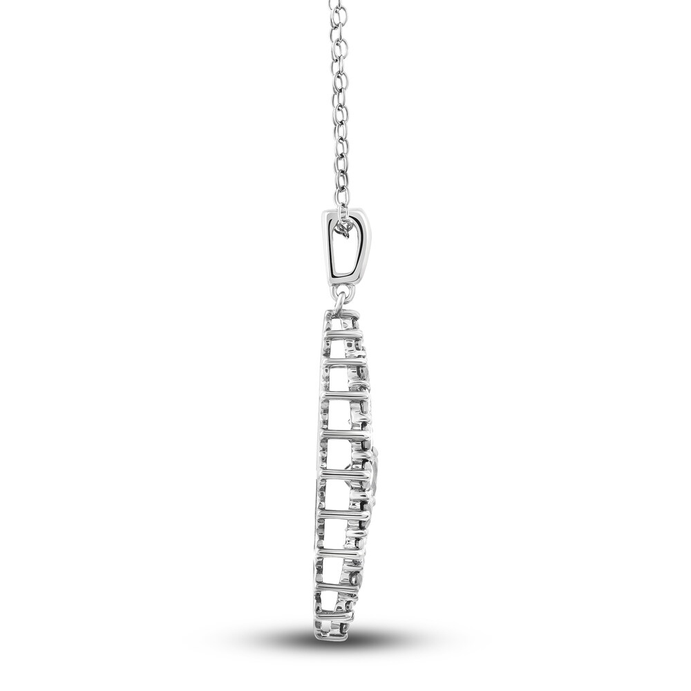 Diamond Pendant Necklace 2 ct tw Round 14K White Gold oN7lTBr0