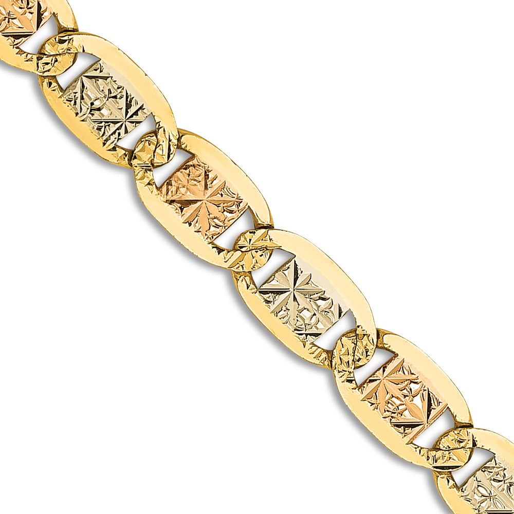 Men's Valentino Chain Necklace 14K Two-Tone Gold 22" ogR1x8tl