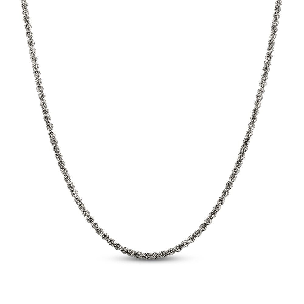 Rope Chain Necklace Sterling Silver oix8ywDI [oix8ywDI]