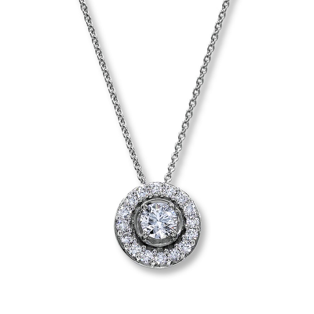 Hearts Desire Necklace 3/4 ct tw Diamonds 18K White Gold p6xYqLV2