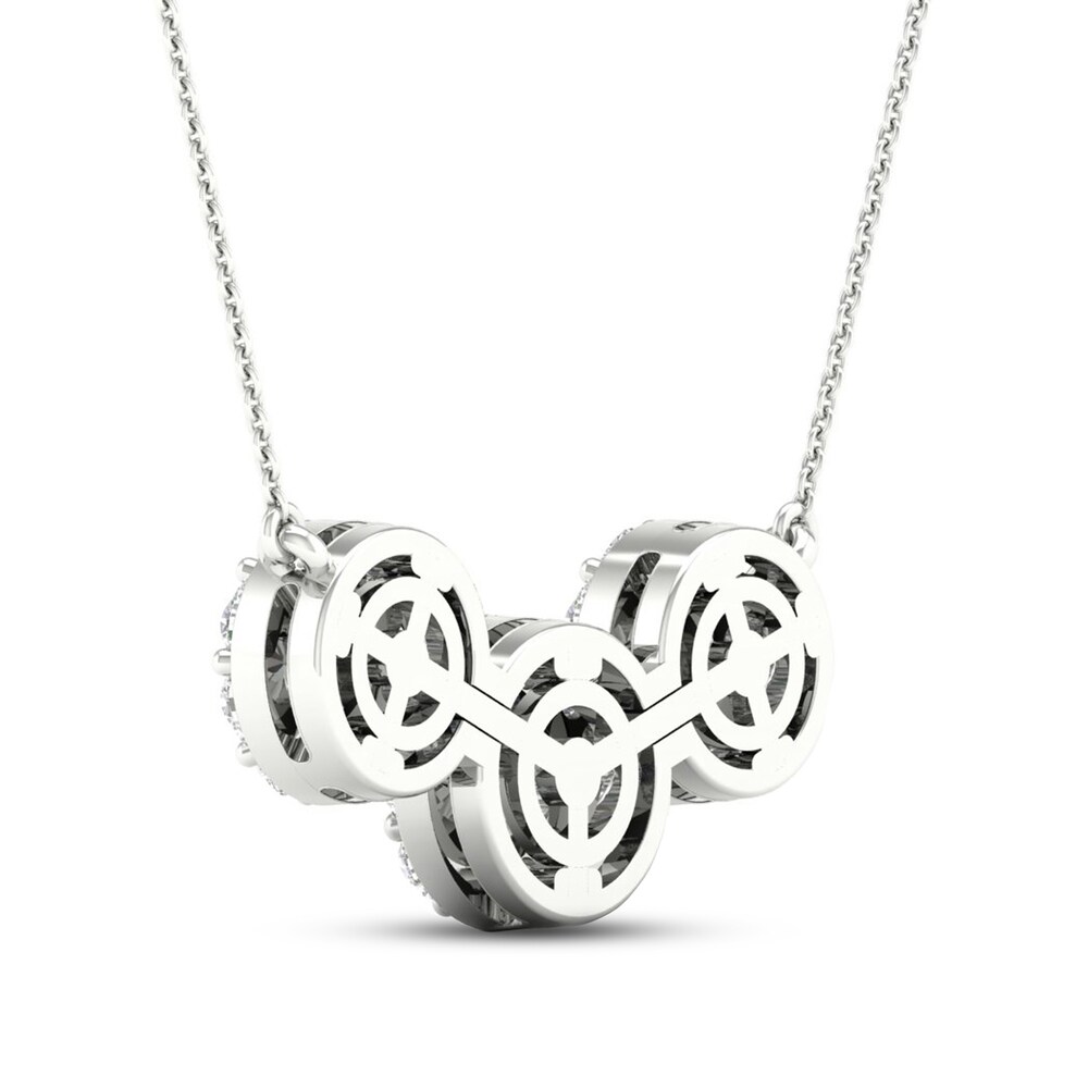 Diamond Necklace 1 ct tw Round 14K White Gold p9b6V4v0