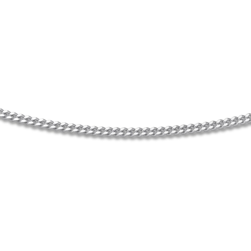 Curb Chain Necklace Sterling Silver 20\" Adjustable pGIDdHMT