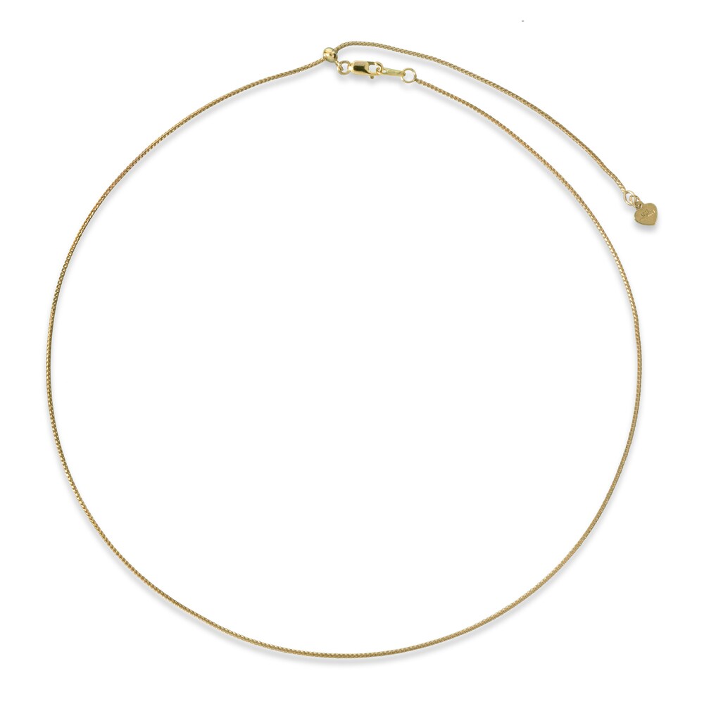 Franco Chain Necklace 10K Yellow Gold 20-inch Adjustable pMBfAHLE