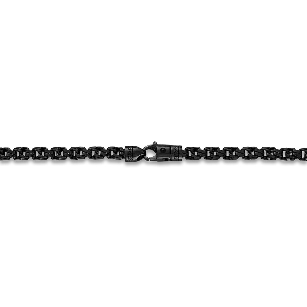 1933 by Esquire Men\'s Twisted Box Chain Necklace Black Ruthenium-Plated Sterling Silver 22\" pWAic7wJ