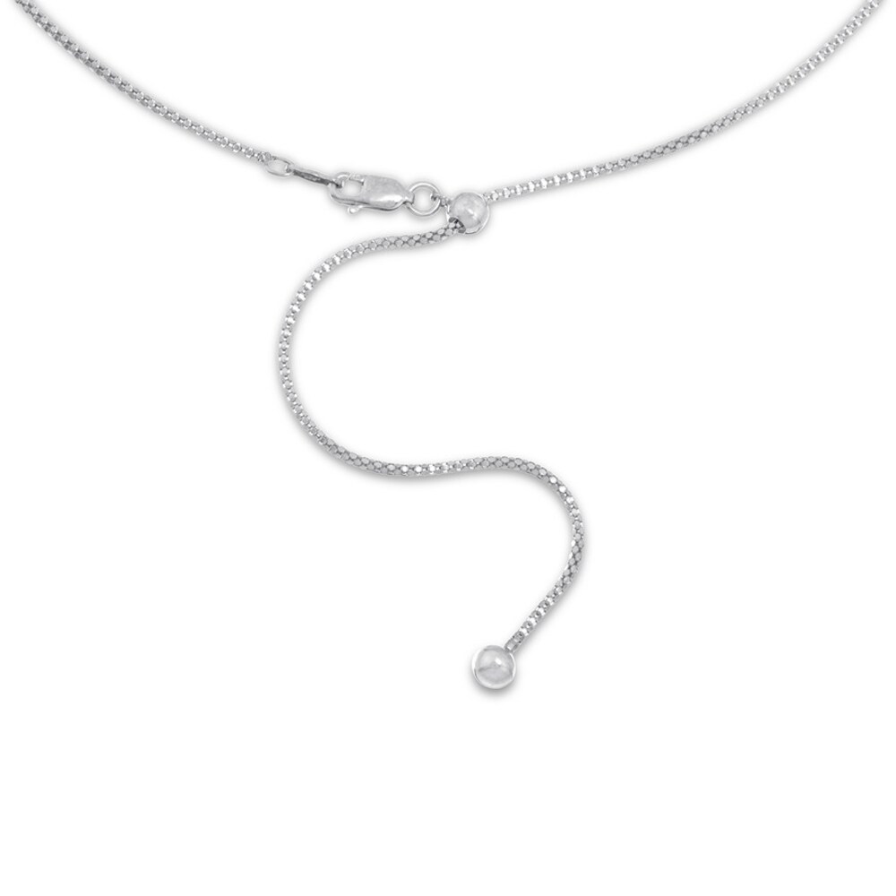 Popcorn Chain Necklace Sterling Silver 24\" Adjustable pjp5DM5l