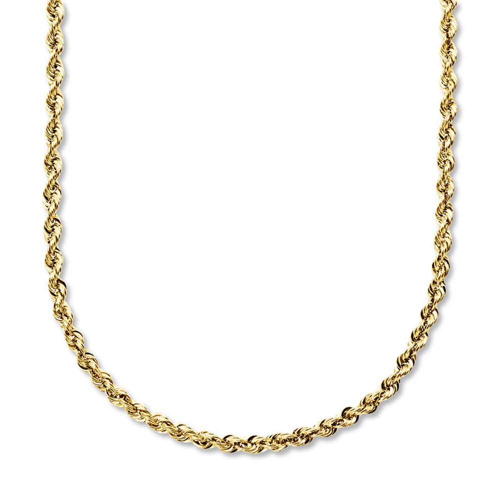 Rope Necklace 10K Yellow Gold 30 Length pm9pglrS