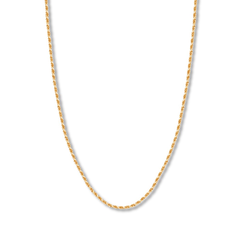 18" Textured Rope Chain 14K Yellow Gold Appx. 3mm qIzKIeda