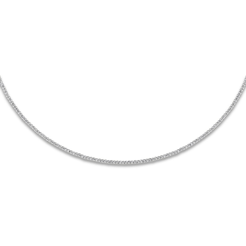 Beaded Texture Choker Necklace 14K White Gold 16" Adjustable qLXGPlVO