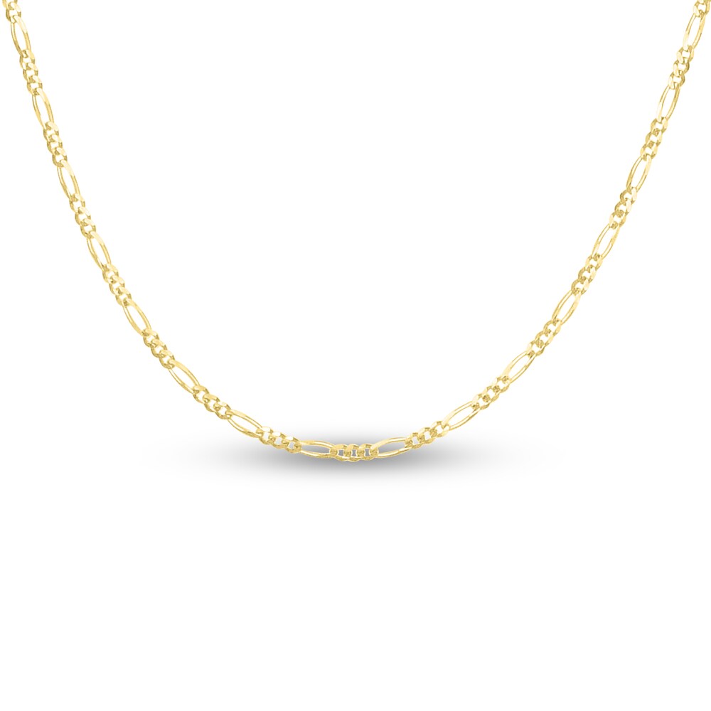 Figaro Chain Necklace 14K Yellow Gold 18" qcyDLa4D