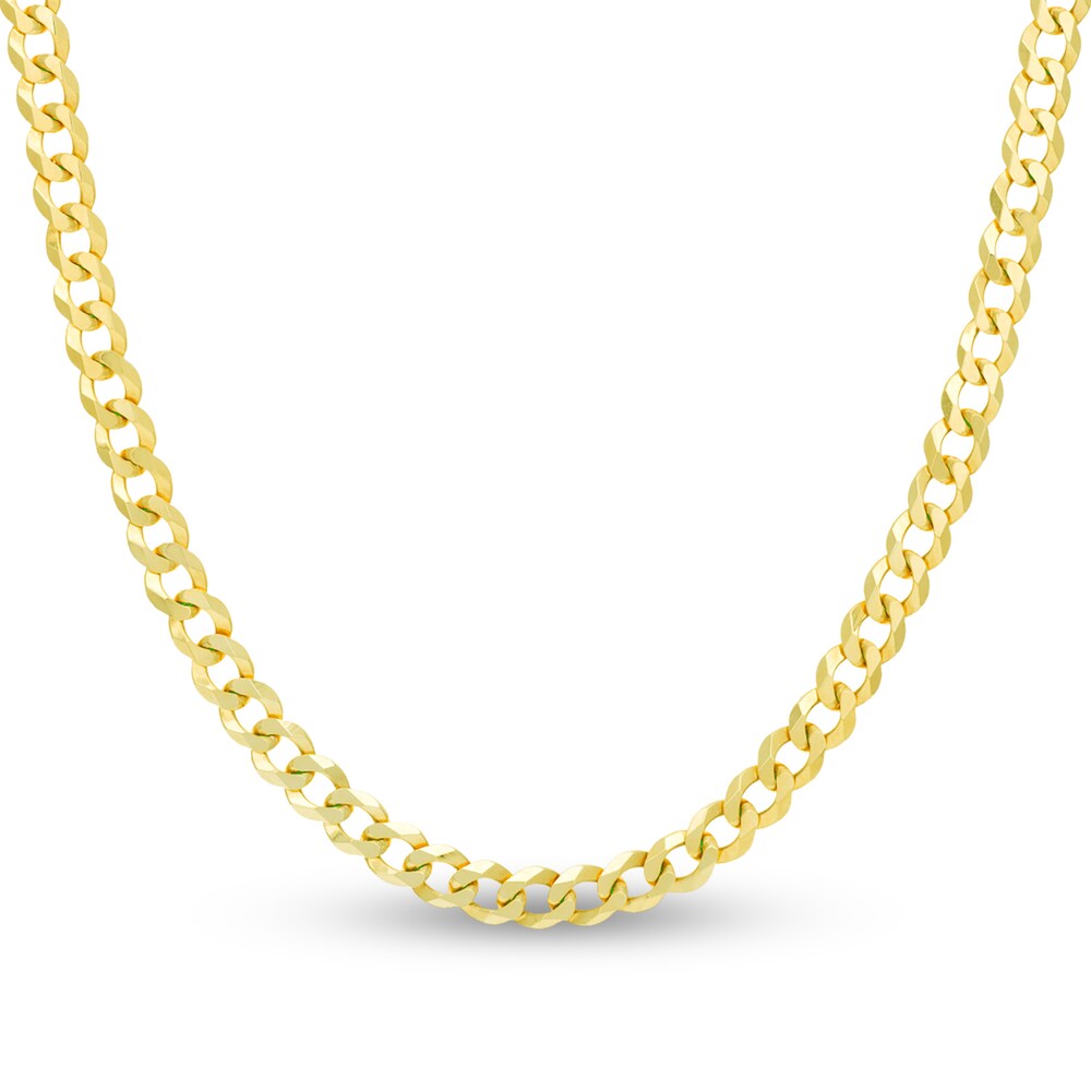 Light Cuban Link Necklace 14K Yellow Gold 22" qdUka9Pr