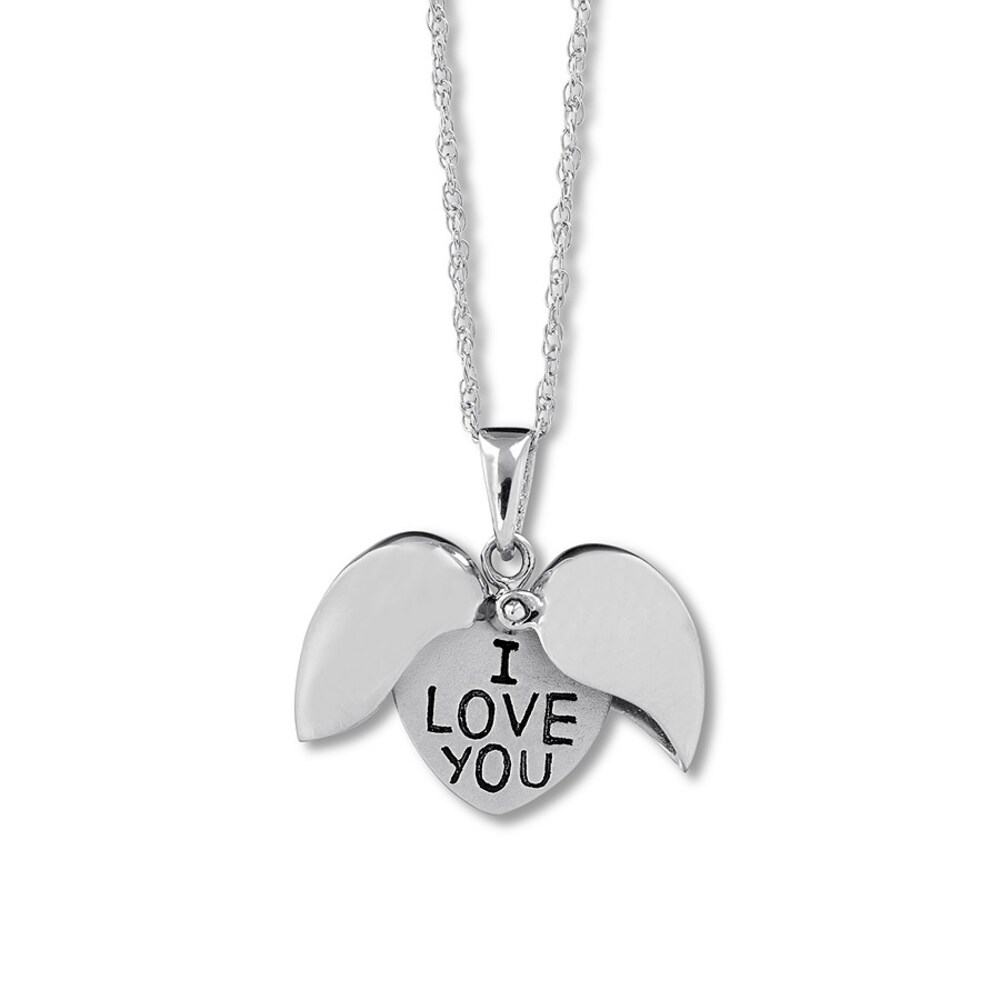 I Love You\" Heart Locket Sterling Silver qixn6gPF