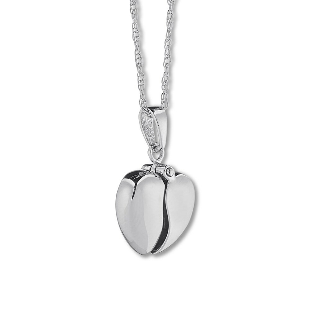 I Love You\" Heart Locket Sterling Silver qixn6gPF