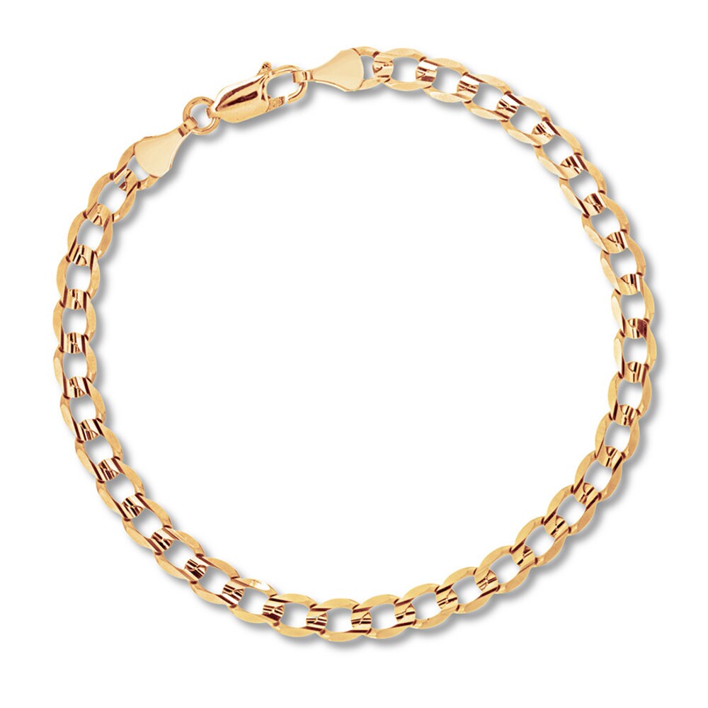 Curb Chain Necklace 14K Yellow Gold 22" Length qjgXCiqE