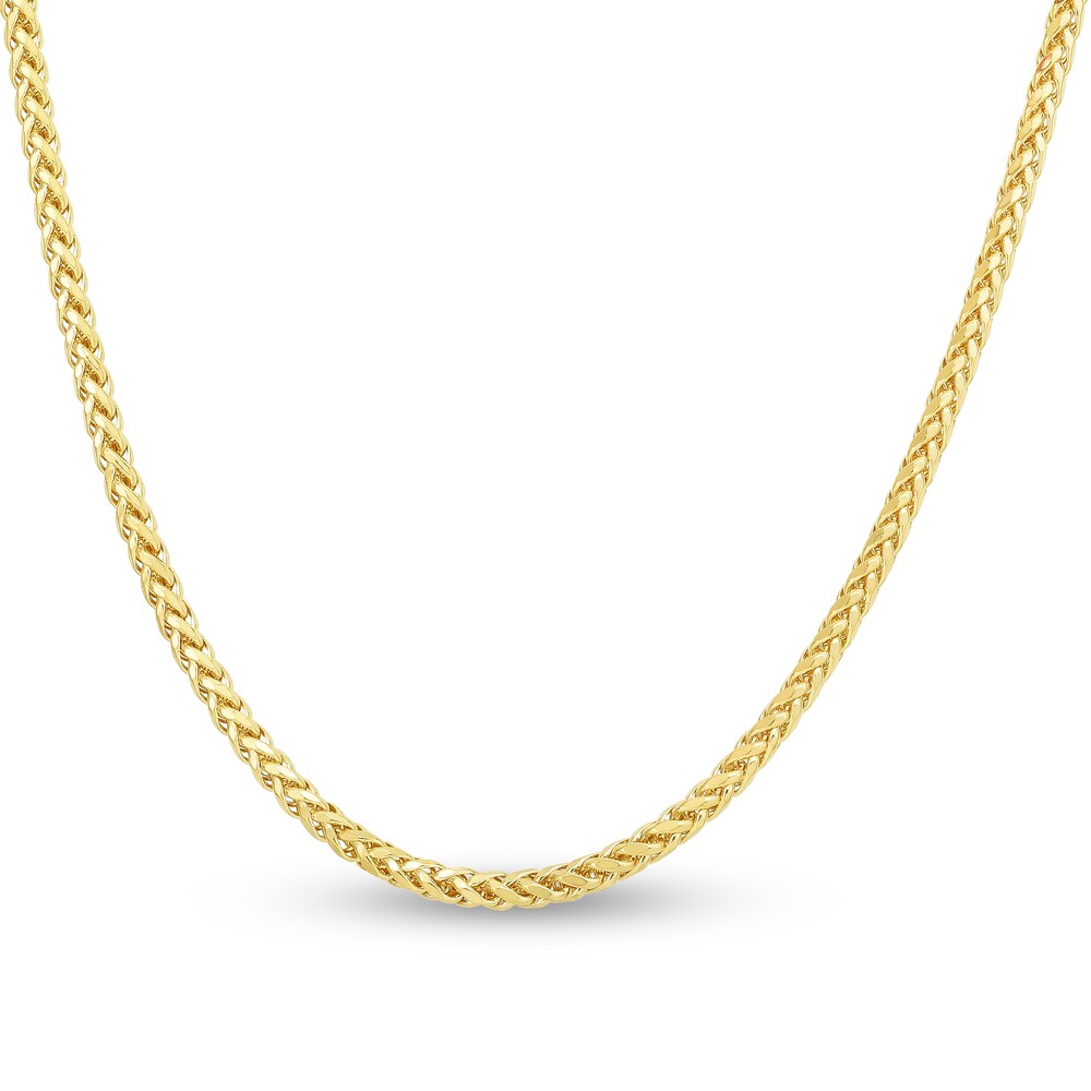 Round Franco Chain Necklace 14K Yellow Gold 22" qukEcUNy