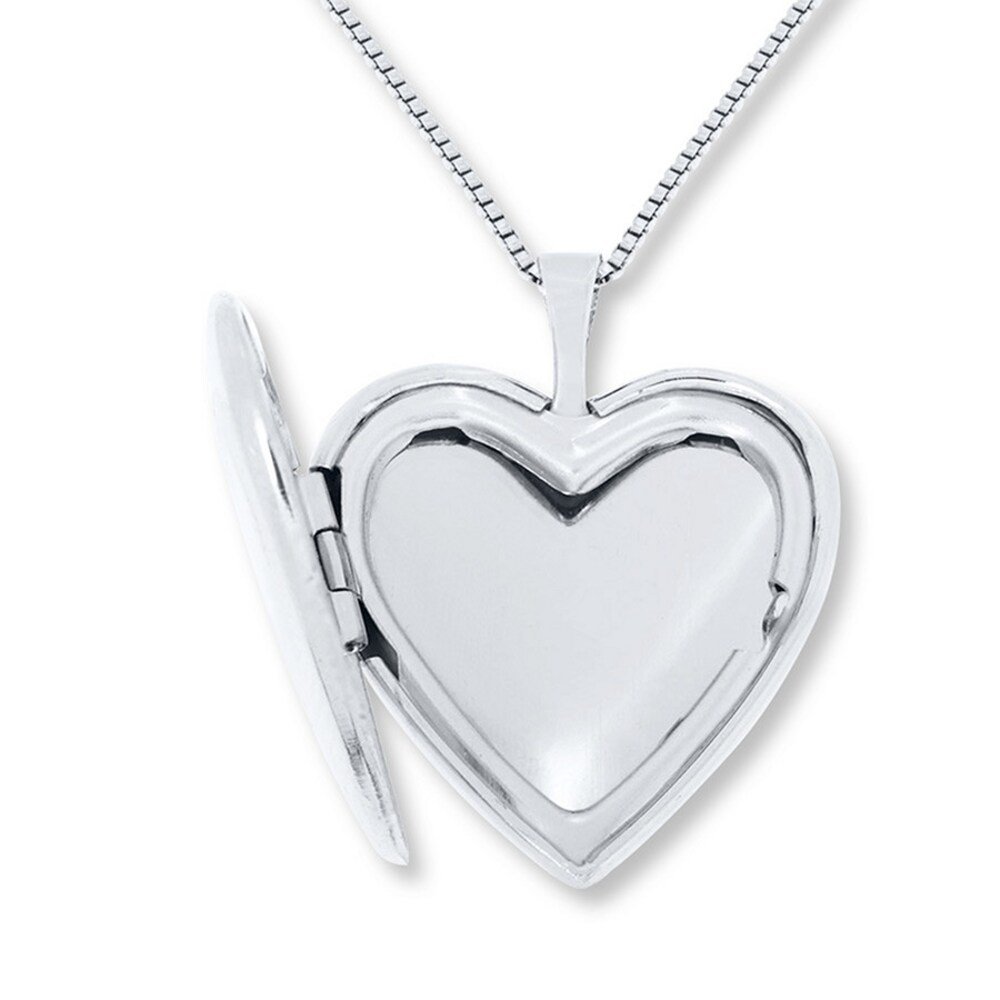 Footprints Heart Locket Sterling Silver qzZDbi3l