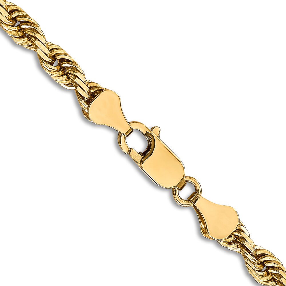 Men\'s Quad Rope Chain Necklace 14K Yellow Gold 22\" 5.0mm rMgoHOVi