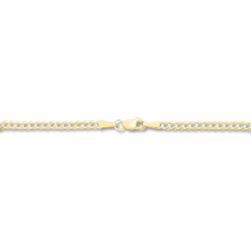Curb Chain Necklace 14K Yellow Gold 16\" rW9b1WCX